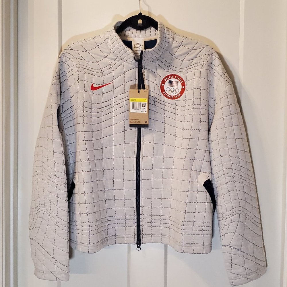 BNWT Nike Tech Pack Team USA Olympic Women's Jacket Therma-FIT ADV White Navy